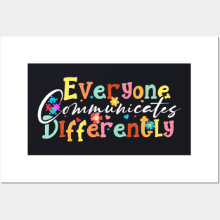 Autism Special Ed Teacher Everyone Communicates Differently Posters and Art